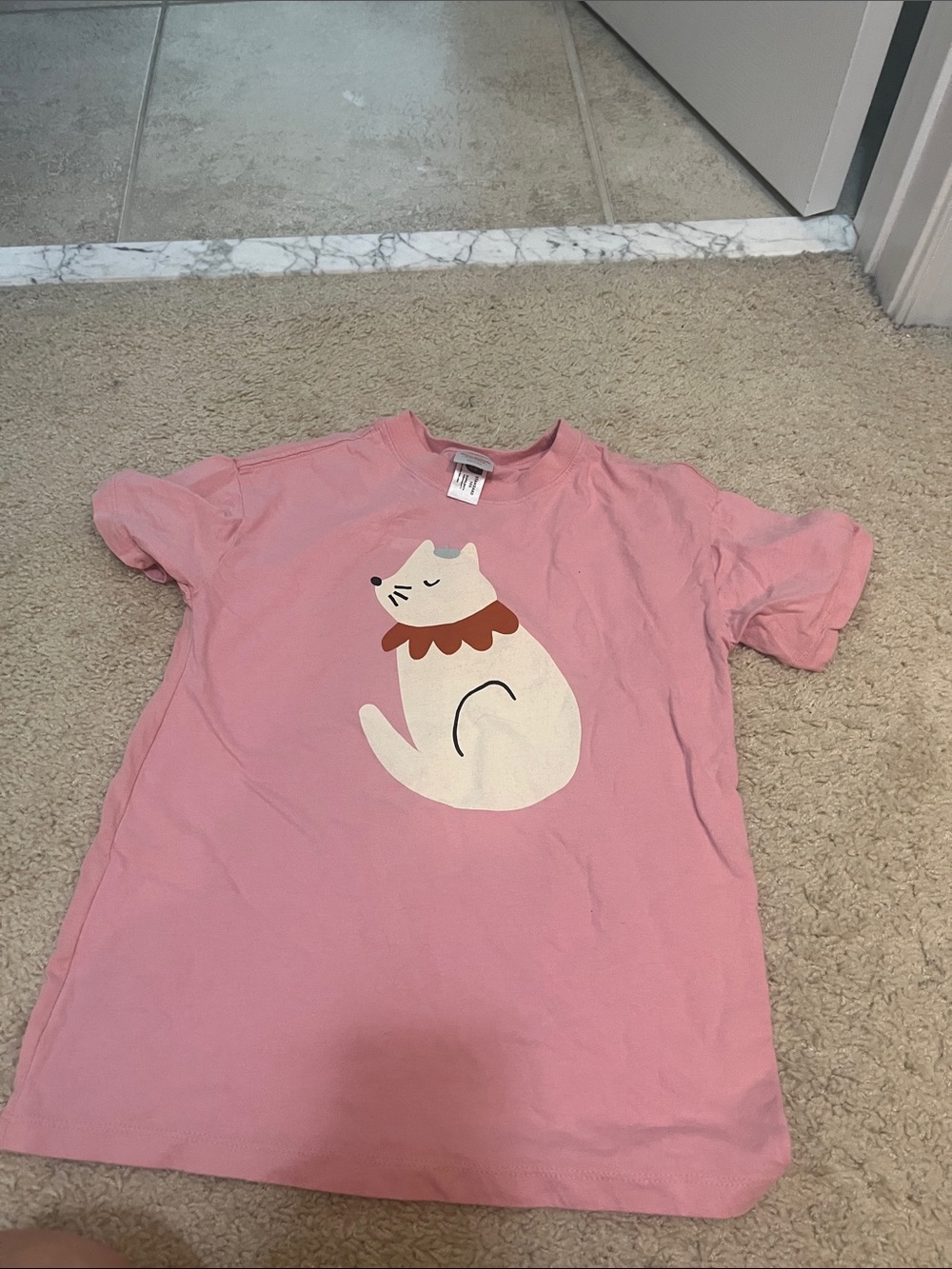 Hanna Andersson Pink Cat Graphic Tee